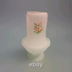 Frosted Glass Fairy Lamp With Roses Decal