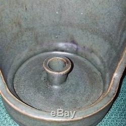 Fulper Vasecraft Pottery 1913-1916 covered candle holder with glass inserts