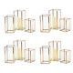 Fun Express Bulk Gold Geometric Square Candle Holders 12 Pieces