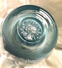 GLASSYBABY Baby Blue Votive Candle Holder Handblown Double Triskelion Logo Mint