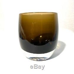 GLASSYBABY Bark Glass Votive Candle Holder with Label NO Box Glassy Baby
