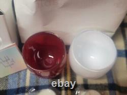 GLASSYBABY Naughty And Nice Votive Candle Holders Hand Blown Glass New Set