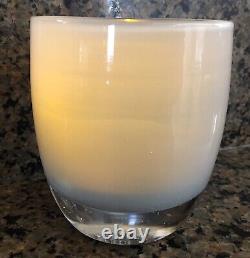 GLASSYBABY Tealight CANDLE HOLDER A MILLION BUCKS Gray Lavender PRE-TRISKELION