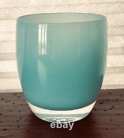 GLASSYBABY Tealight CANDLE HOLDER AQUAMARINE PRE-TRISKELION No Sticker LOVELY