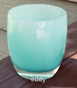 GLASSYBABY Tealight CANDLE HOLDER AQUAMARINE PRE-TRISKELION No Sticker LOVELY