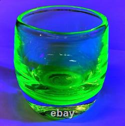 GLASSYBABY VASELINE RARE 1 OF 2 EVER MADE! URANIUM GLASS Votive Candle Holder