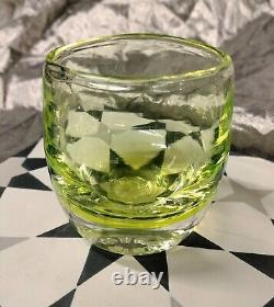 GLASSYBABY VASELINE RARE 1 OF 2 EVER MADE! URANIUM GLASS Votive Candle Holder