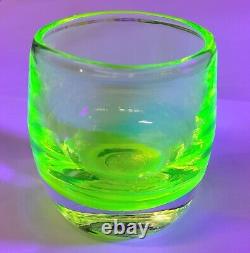 GLASSYBABY VASELINE RARE 1 OF 2 EVER MADE! URANIUM GLASS Votive Candle Holder