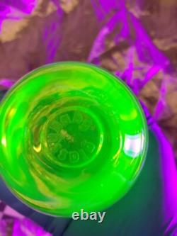 GLASSYBABY VASELINE RARE 1 OF 2 EVER MADE! URANIUM GLASS Votive Candle Holder