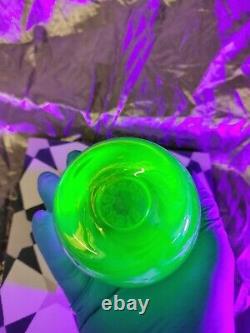 GLASSYBABY VASELINE RARE 1 OF 2 EVER MADE! URANIUM GLASS Votive Candle Holder