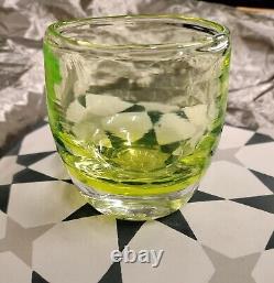 GLASSYBABY VASELINE RARE 1 OF 2 EVER MADE! URANIUM GLASS Votive Candle Holder