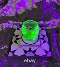GLASSYBABY VASELINE RARE 1 OF 2 EVER MADE! URANIUM GLASS Votive Candle Holder