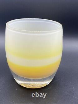 GLASSYBABY Votive Candle Holder Angel Yellow White Soft