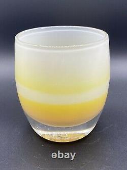 GLASSYBABY Votive Candle Holder Angel Yellow White Soft