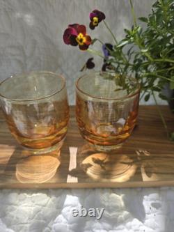GLASSYBABY setbof 2 Whiskey Pre Triskelion Hand Blown Glass Candle Holder