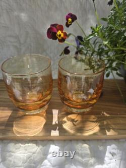 GLASSYBABY setbof 2 Whiskey Pre Triskelion Hand Blown Glass Candle Holder