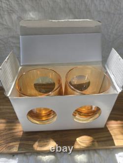 GLASSYBABY setbof 2 Whiskey Pre Triskelion Hand Blown Glass Candle Holder