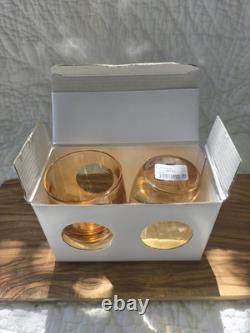 GLASSYBABY setbof 2 Whiskey Pre Triskelion Hand Blown Glass Candle Holder