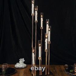 GOLD 42 tall Candelabra Candle Holder Glass Party Wedding Home Centerpieces