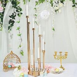 GOLD 42 tall Candelabra Candle Holder Glass Party Wedding Home Centerpieces