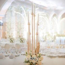 GOLD 42 tall Candelabra Candle Holder Glass Party Wedding Home Centerpieces