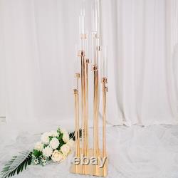 GOLD 50 Candelabra Candle Holder Centerpiece with Glass Wedding Centerpieces