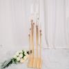 Gold 50 Candelabra Candle Holder Centerpiece With Glass Wedding Centerpieces