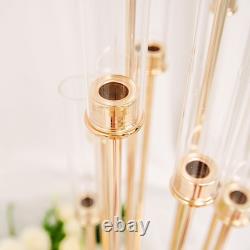 GOLD 50 Candelabra Candle Holder Centerpiece with Glass Wedding Centerpieces