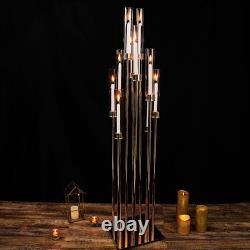GOLD 50 Candelabra Candle Holder Centerpiece with Glass Wedding Centerpieces