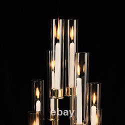 GOLD 50 Candelabra Candle Holder Centerpiece with Glass Wedding Centerpieces