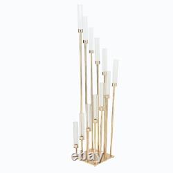 GOLD 57 tall Candelabra Candle Holder Glass Party Wedding Home Centerpieces