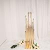 Gold 58 Candelabra Candle Holder Centerpiece With Glass Wedding Centerpieces