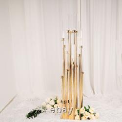 GOLD 58 Candelabra Candle Holder Centerpiece with Glass Wedding Centerpieces