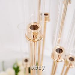 GOLD 58 Candelabra Candle Holder Centerpiece with Glass Wedding Centerpieces