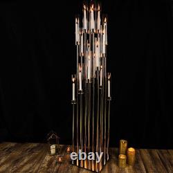 GOLD 58 Candelabra Candle Holder Centerpiece with Glass Wedding Centerpieces