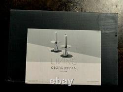 Georg Jensen Alfredo Candle Holders, Medium 2 pack Stainless Steel NEW IN BOX