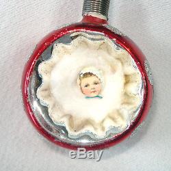 German Clip Candle Holder Indent Glass Christmas Ornament
