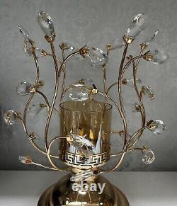 Glass Candle Holder 14 Home Decorative Living Room Decor Metal Base