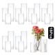 Glass Candle Holder 18 Pcs Clear Cylinder Pillar Vase Phosphor Hurricand Wedding
