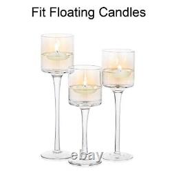 Glass Candle Holder for Table Centerpiece Inweder Tall Tea Lights Candle Ho