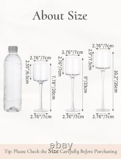 Glass Candle Holder for Table Centerpiece Tall Tea Lights Candle Holder, El