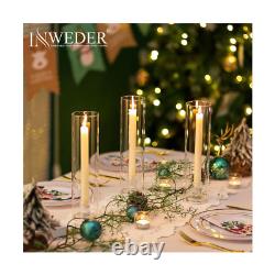 Glass Candle Holders for Candlesticks 10 Pcs Taper Candle Holders Clear Cand