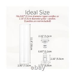 Glass Candle Holders for Candlesticks 10 Pcs Taper Candle Holders Clear Cand