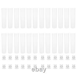 Glass Candle Holders with Covers 24 Pack Hurricane Vases For Wedding Centerpiece