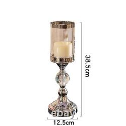 Glass Candle Stand Holders Decoration Metal Candlestick Creative Candle Holders