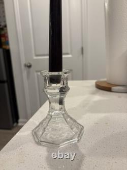 Glass Candle Sticks Set