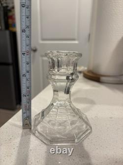 Glass Candle Sticks Set