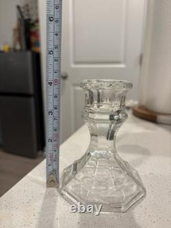 Glass Candle Sticks Set