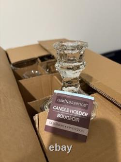 Glass Candle Sticks Set