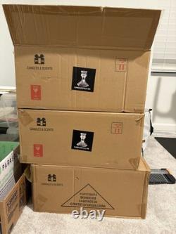 Glass Candle Sticks Set